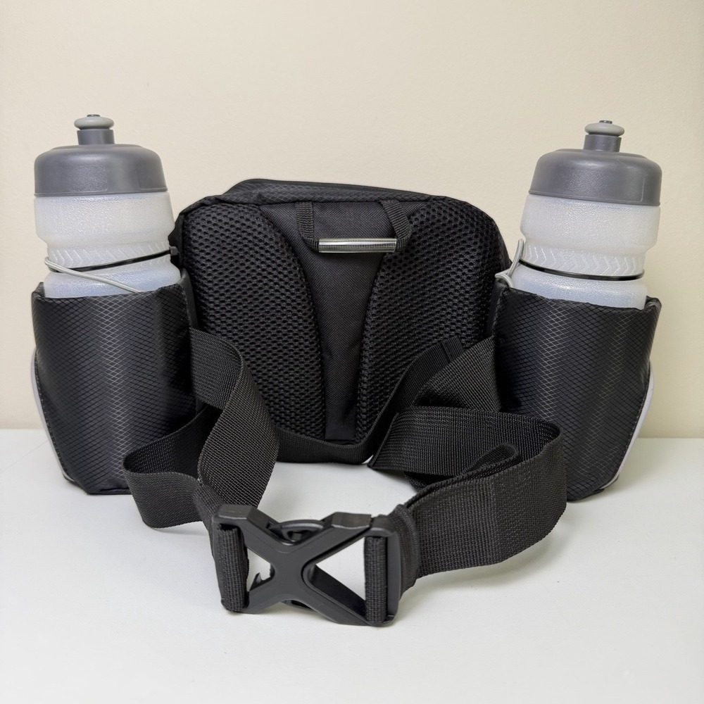 Outdoor Products H2O Mojave Waist Pack Black Hydration Belt with 2 Water Bottles - Picture 6 of 15